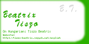 beatrix tiszo business card